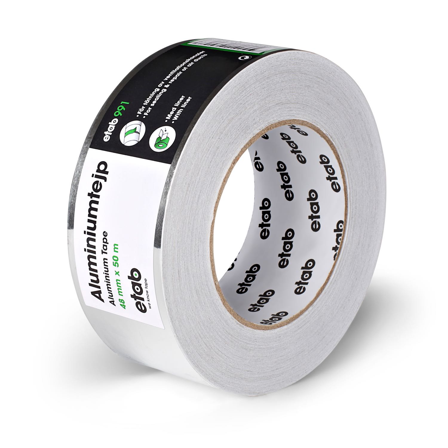 Aluminiumtejp med liner 48mm x 50m
