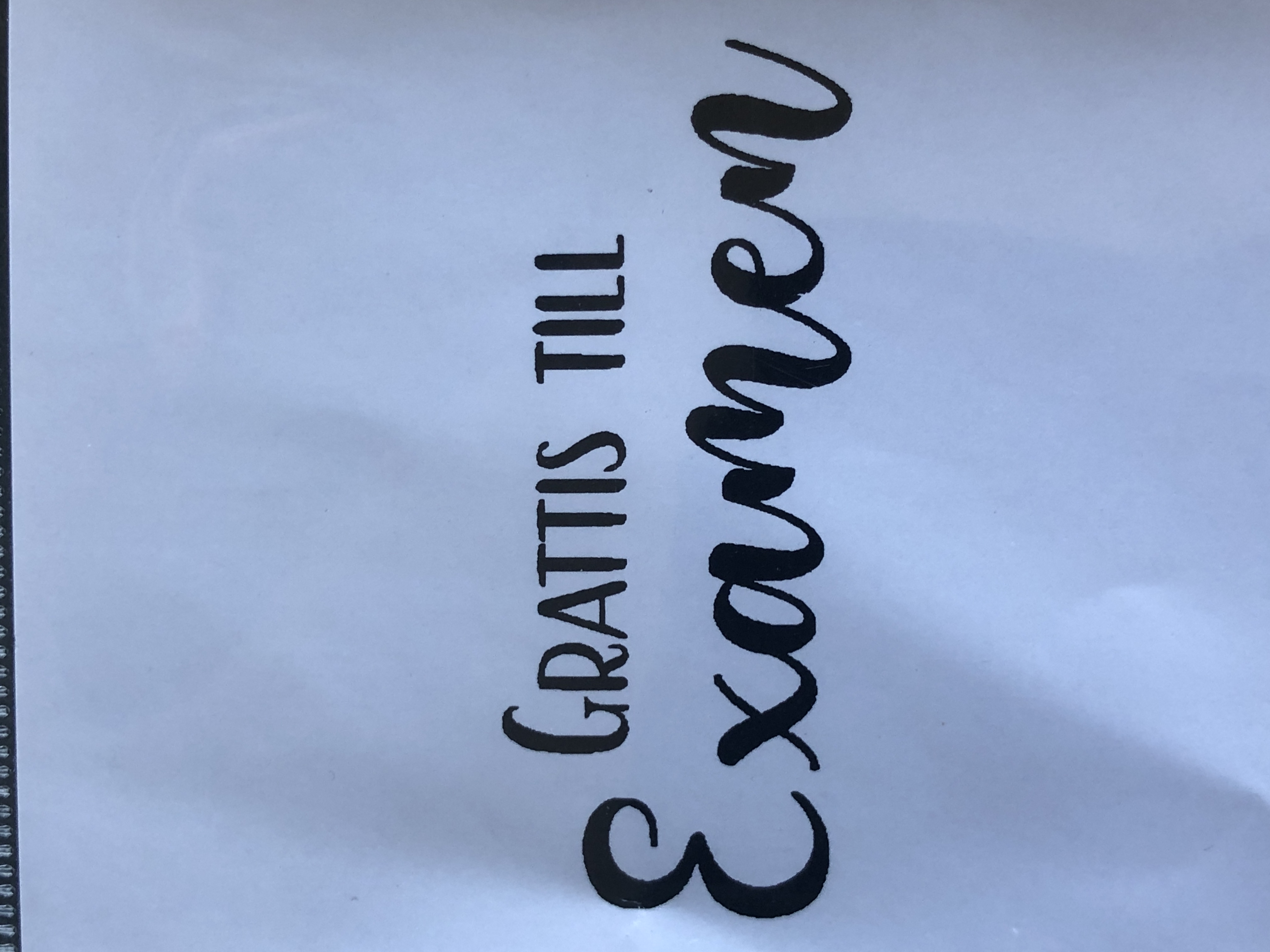 Grattis till examen, Gummistämpel, Reprint