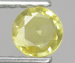 0.24 ct mycket vacker 4 mm rund naturlig gul safir ädelsten SEK129