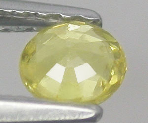 0.24 ct mycket vacker 4 mm rund naturlig gul safir ädelsten SEK129 - 2