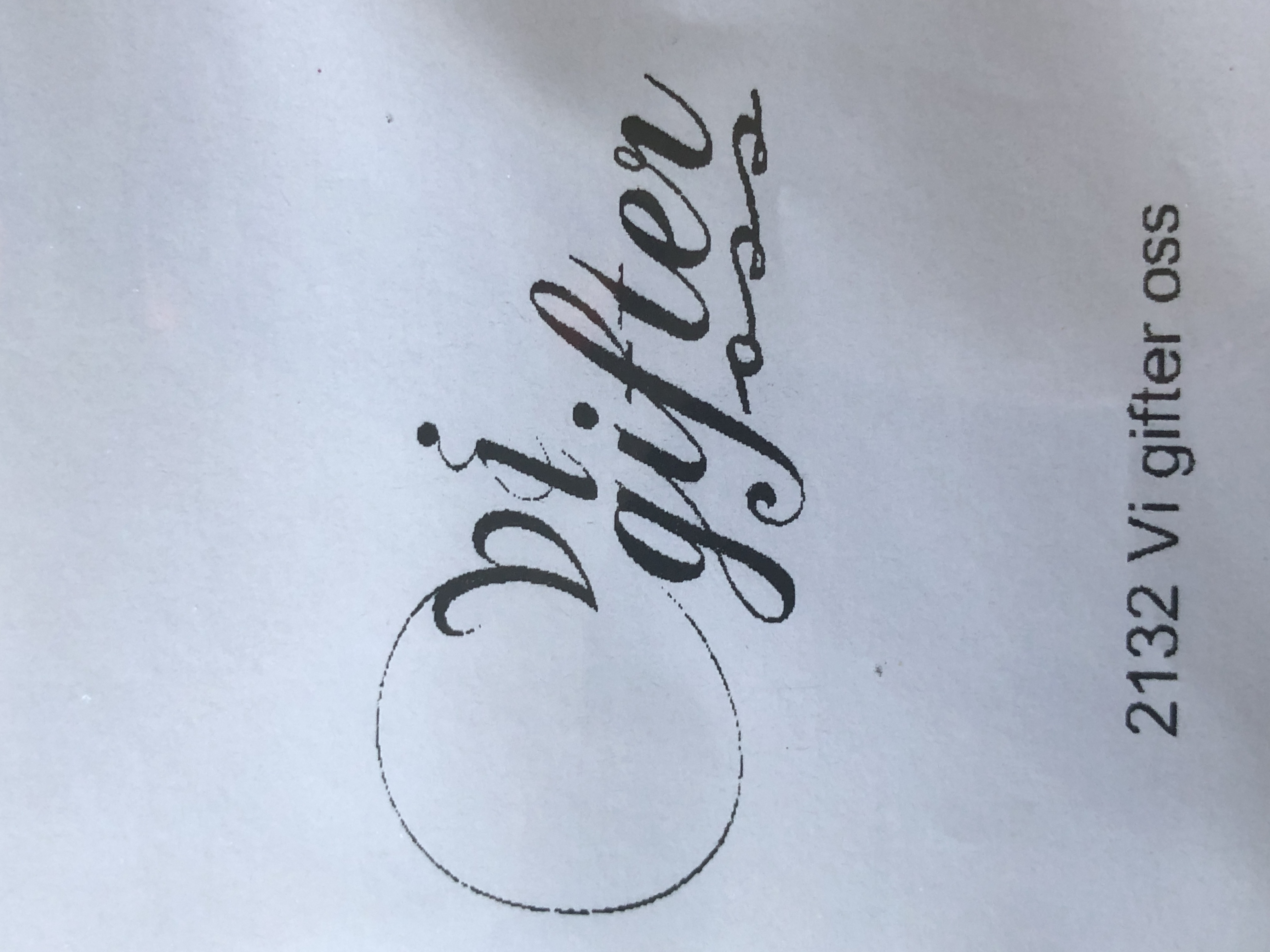 Vi gifter oss, Gummistämpel, Reprint