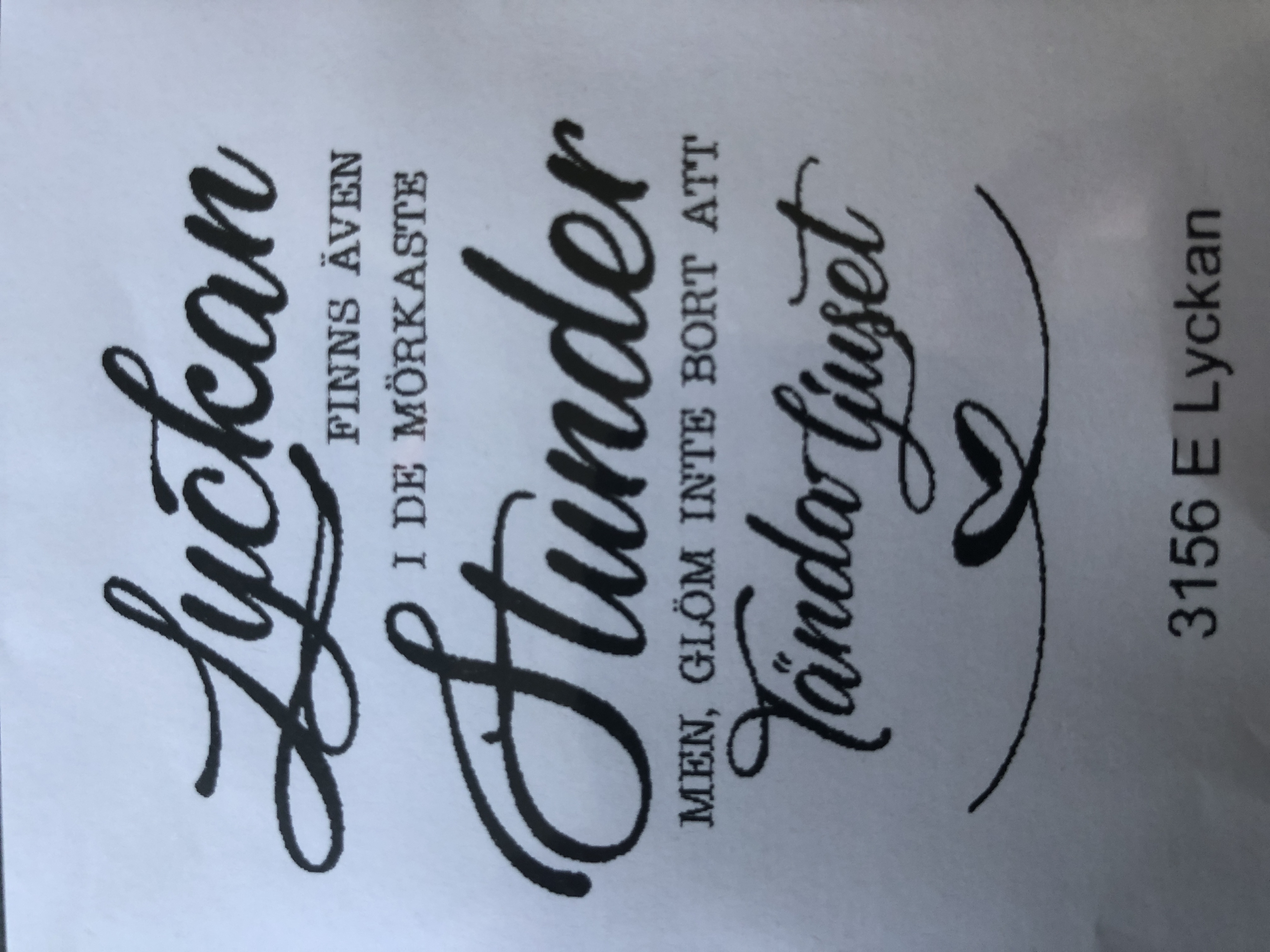 Lyckan, Gummistämpel, Reprint