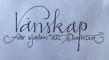 Vänskap, Gummistämpel, Reprint