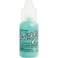 Cool Mint, Stickles Glitter Glue, Ranger Ink