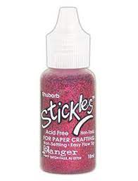 Rhubarb, Stickles Glitter Glue, Ranger Ink