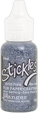 Steel, Stickles Glitter Glue, Ranger Ink