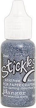 Steel, Stickles Glitter Glue, Ranger Ink