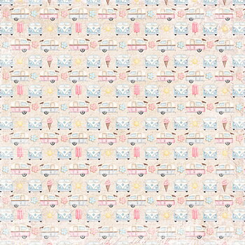Caravans - Camping Holiday, 12"x12", dubbelsidigt, Reprint