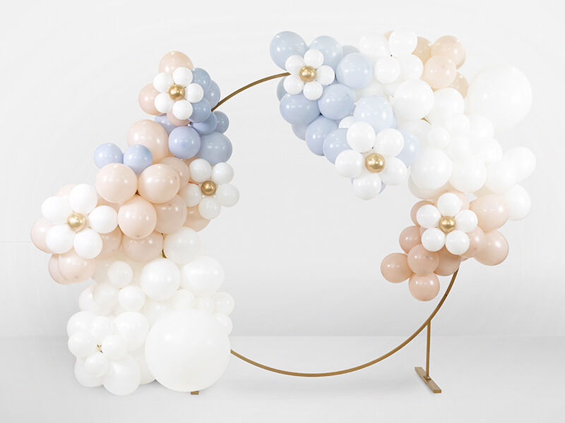 Ballongkit Blommor Vit & Guld 40-50 cm - 2