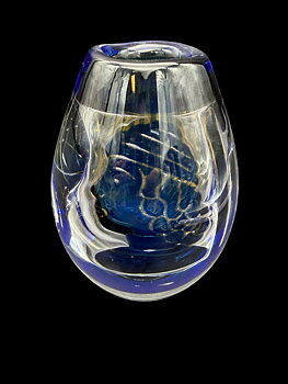 Orrefors  Edvin Öhrström ”The girl with the dove” large ariel vase