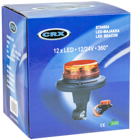 Varningsljus LED Averti T51 12/24V rörfäste flex - 2