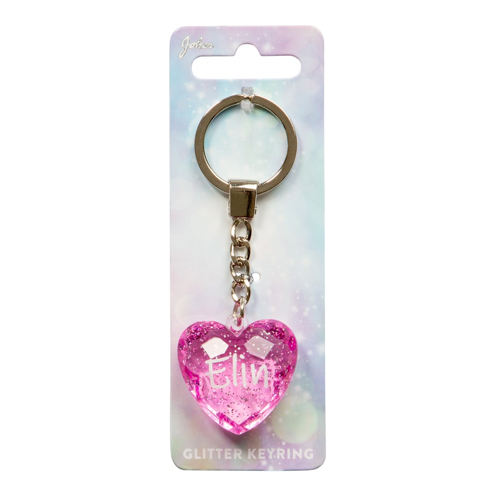 Glitter Heart Elin Nyckelring