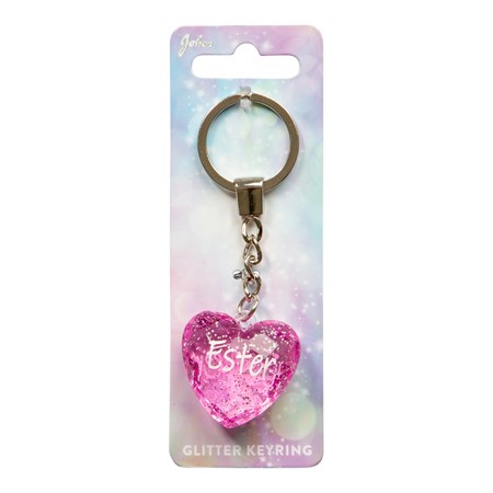 Glitter Heart Ester Avaimenperä