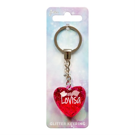 Glitter Heart Lovisa Nyckelring