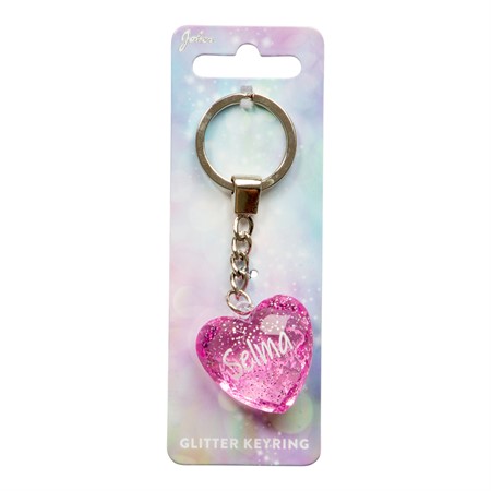 Glitter Heart Selma Keychain