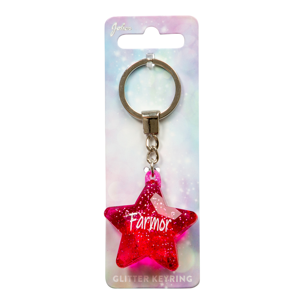 Glitter Star Farmor Keychain