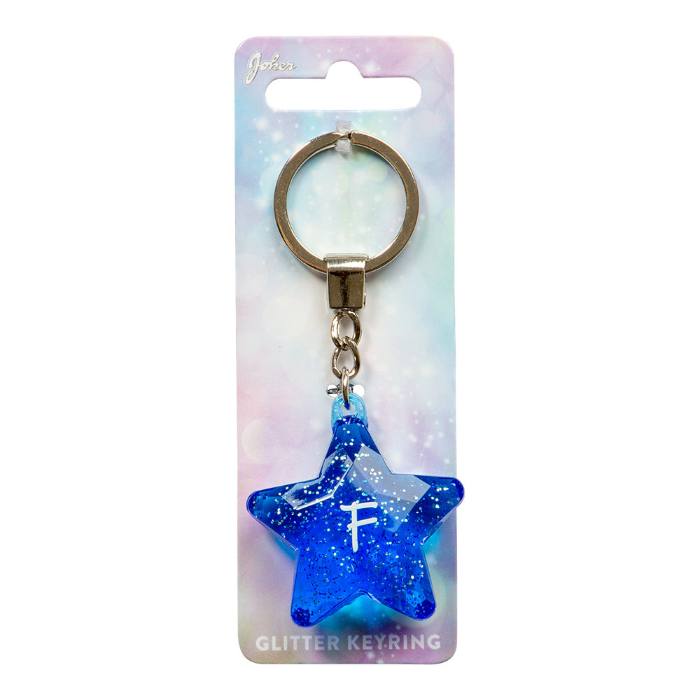 Glitter Star F Nyckelring