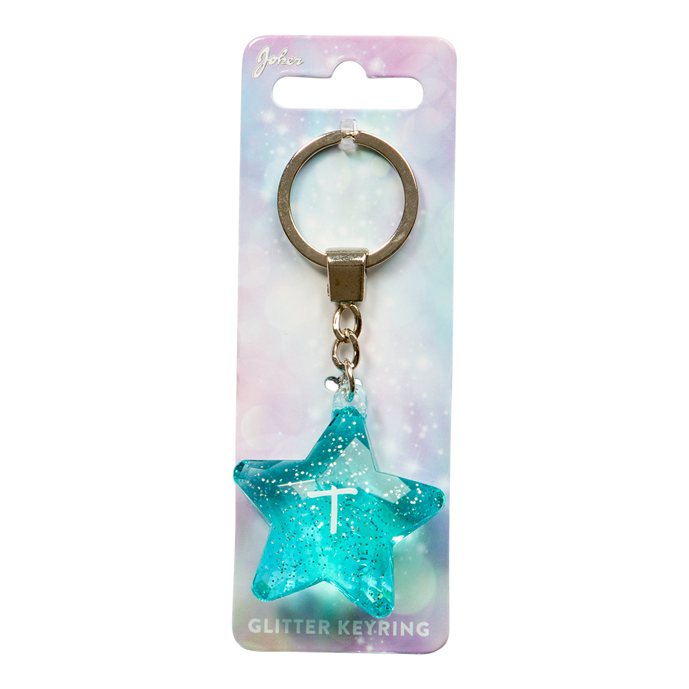 Glitter Star T Nyckelring