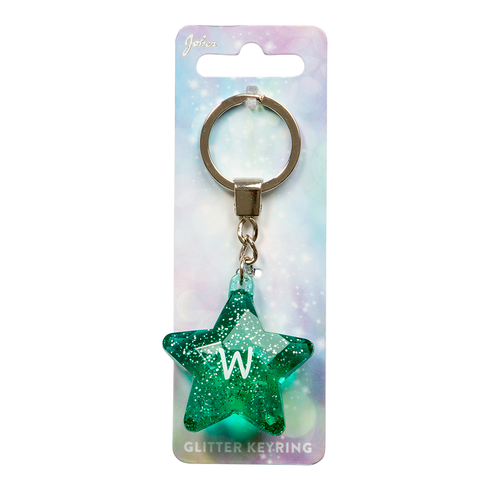 Glitter Star W Keychain