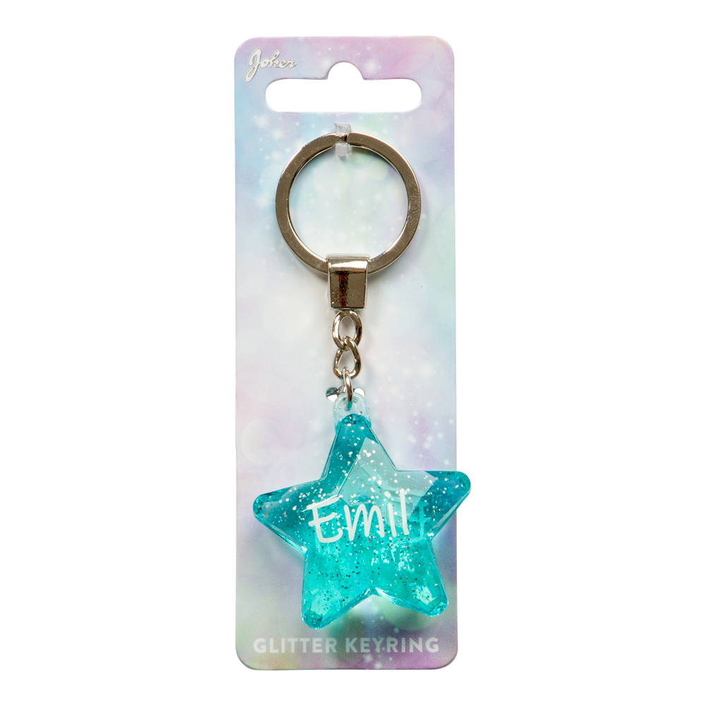 Glitter Star Emil Nyckelring