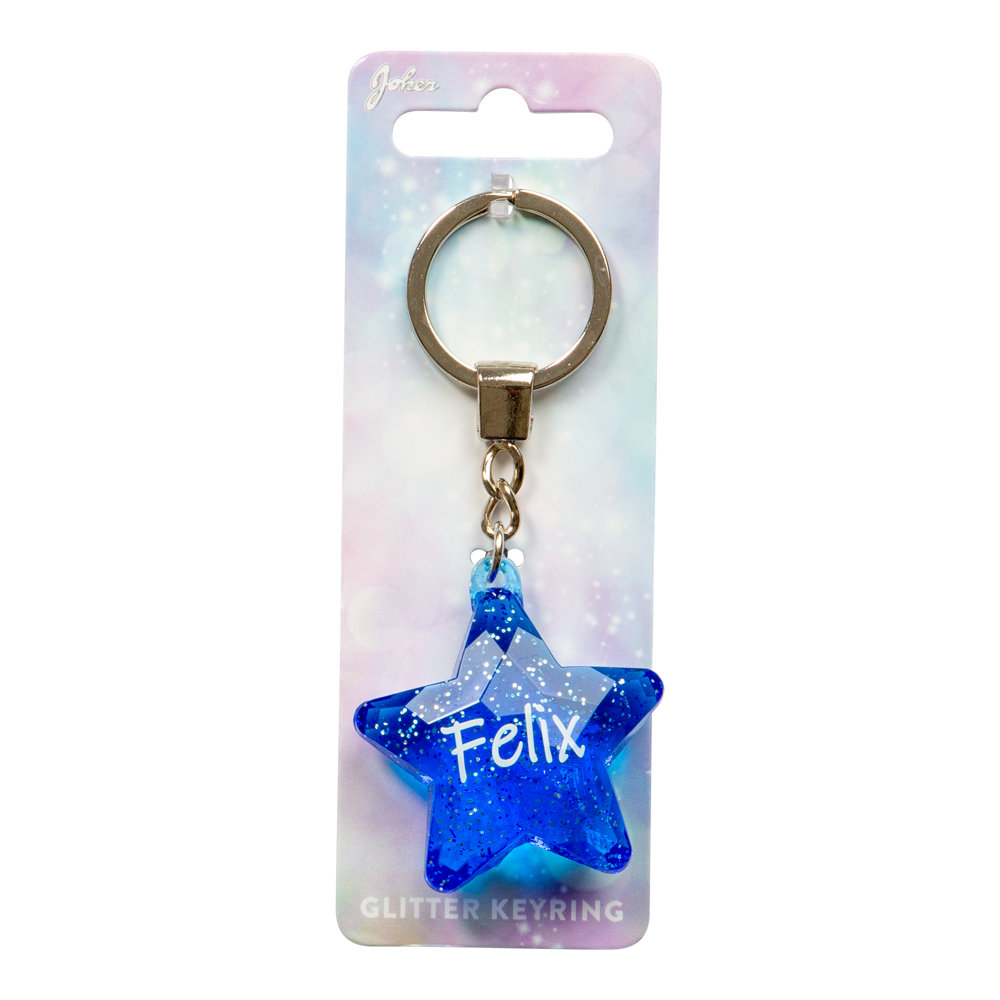Glitter Star Felix Nyckelring