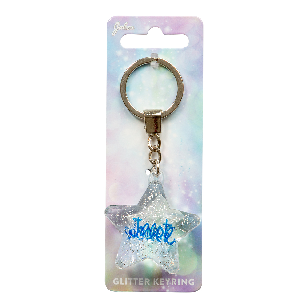 Glitter Star Jacob Keychain