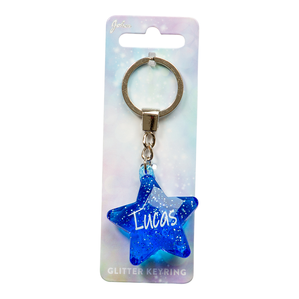 Glitter Star Lucas Keychain