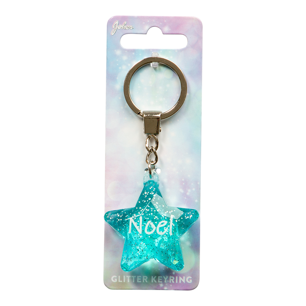Glitter Star Noel Keychain