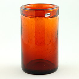 Erik Höglund (1950s) Brown Cylinder Vase with Folded Top 18 cm H729