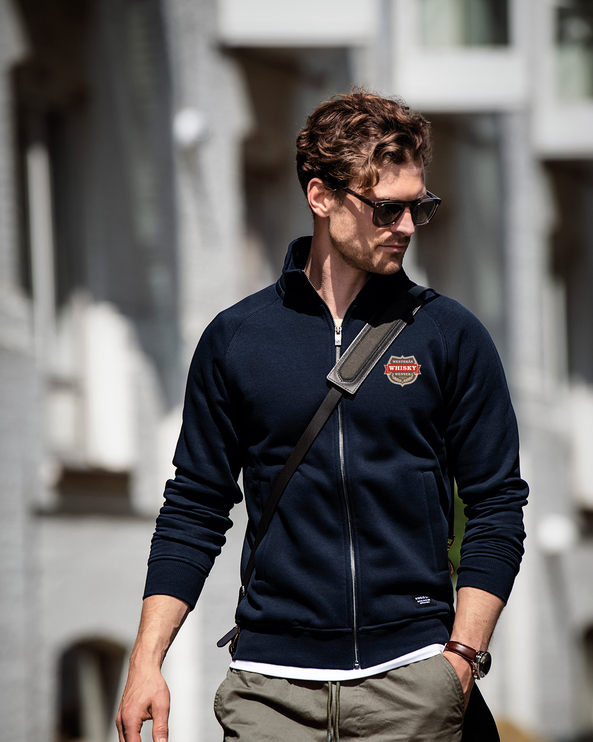 WWW Zip Cardigan Navy - 3