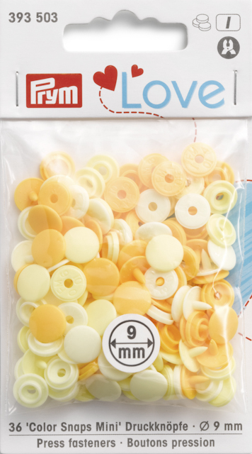 COLOR SNAPS MINI - 9 MM - YELLOW