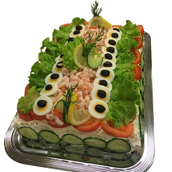 Smörgåstårta Källmans, olika storlekar. Pris från kr/st: