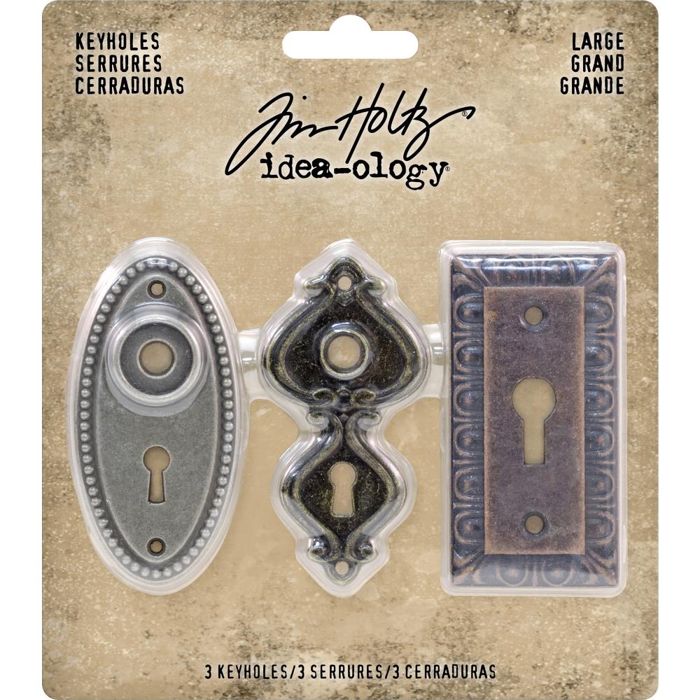 Tim Holtz - Idea-Ology Metal Large Keyholes 3/Pkg 