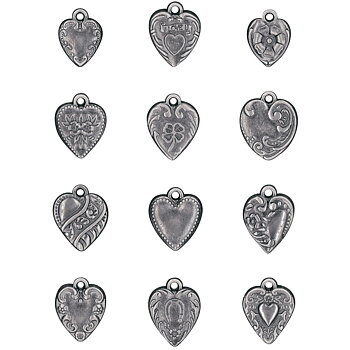 Tim Holtz - Idea-Ology Metal Adornments 12/Pkg - Hearts