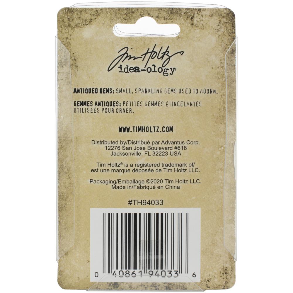 Tim Holtz - Idea-Ology Metal Adornments 12/Pkg - Antiqued Gems - 2