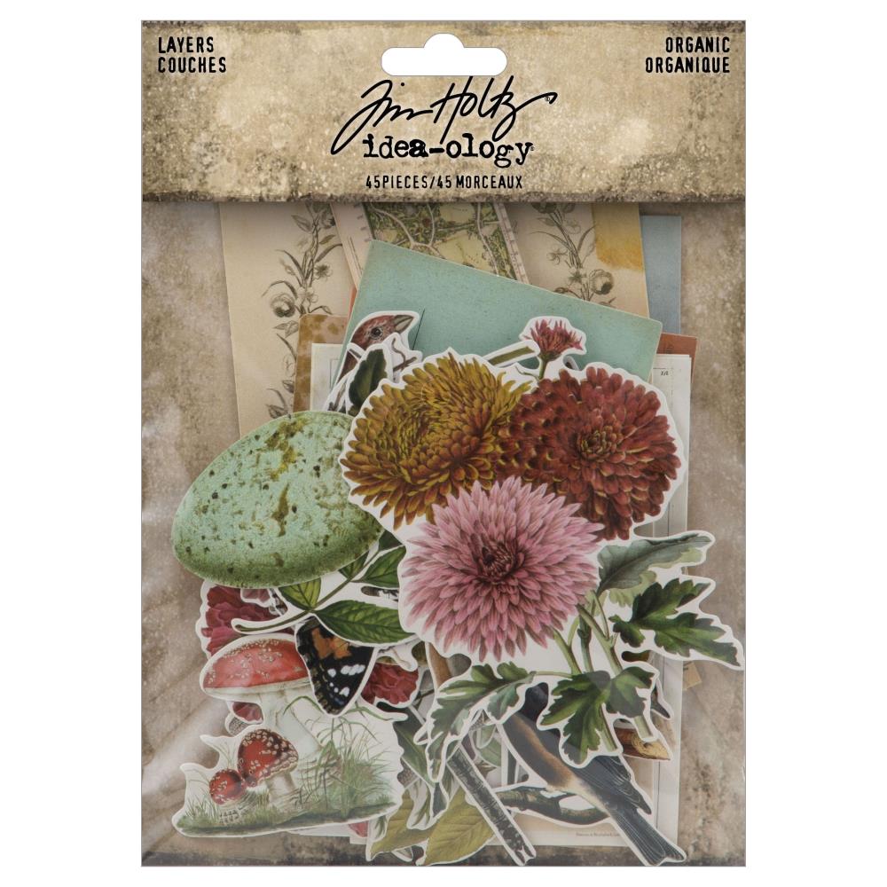 Tim Holtz - Idea-Ology Layers Die-Cuts 45/Pkg - Organic