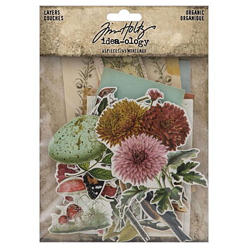 Tim Holtz - Idea-Ology Layers Die-Cuts 45/Pkg - Organic