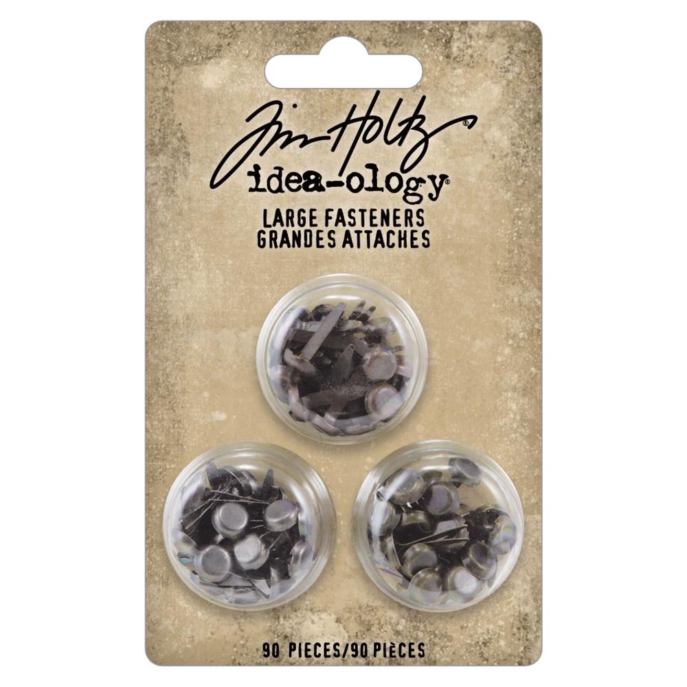 Tim Holtz - Idea-Ology Metal Large Fasteners - Antique Silver, Copper & Brass
