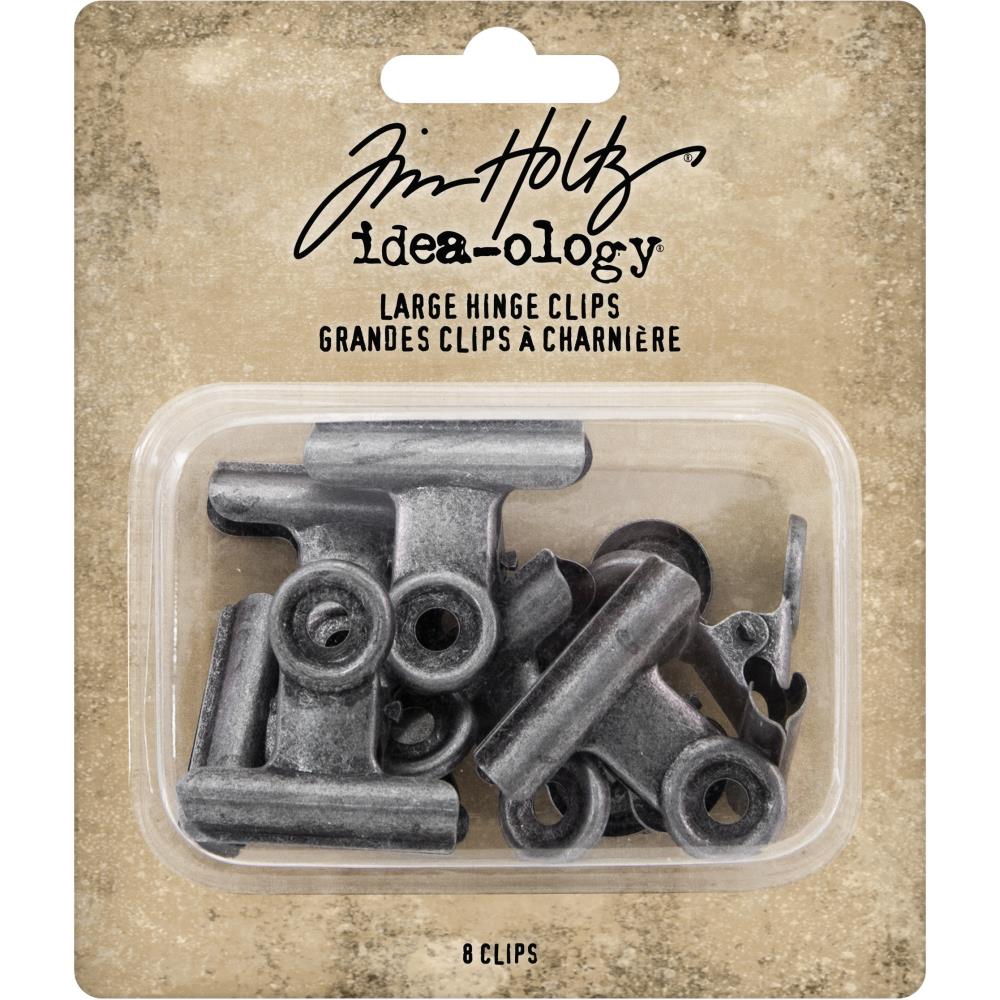 Tim Holtz - Idea-Ology Metal Hinge Clip Large 8/Pkg 