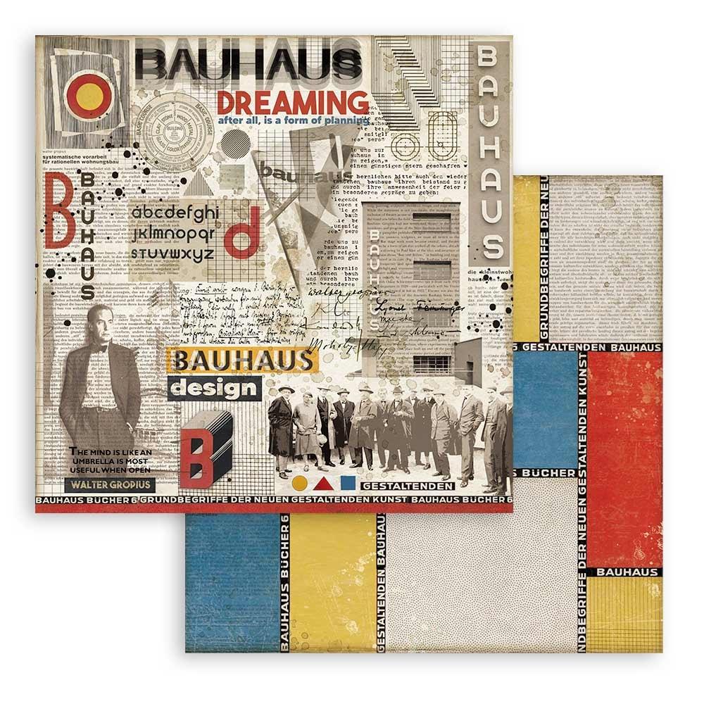 Stamperia - Bauhaus - 10 olika dubbelsidiga ark 8x8" - 12