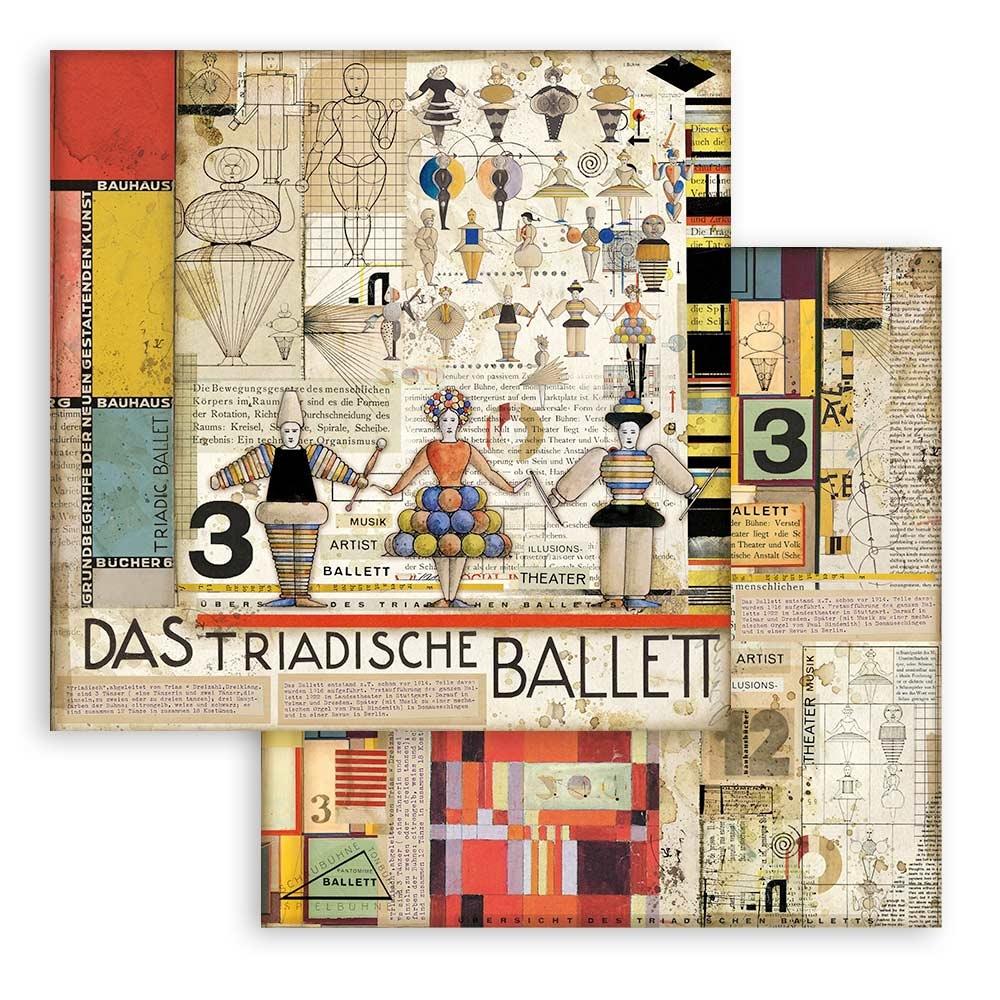Stamperia - Bauhaus - 10 olika dubbelsidiga ark 8x8" - 6