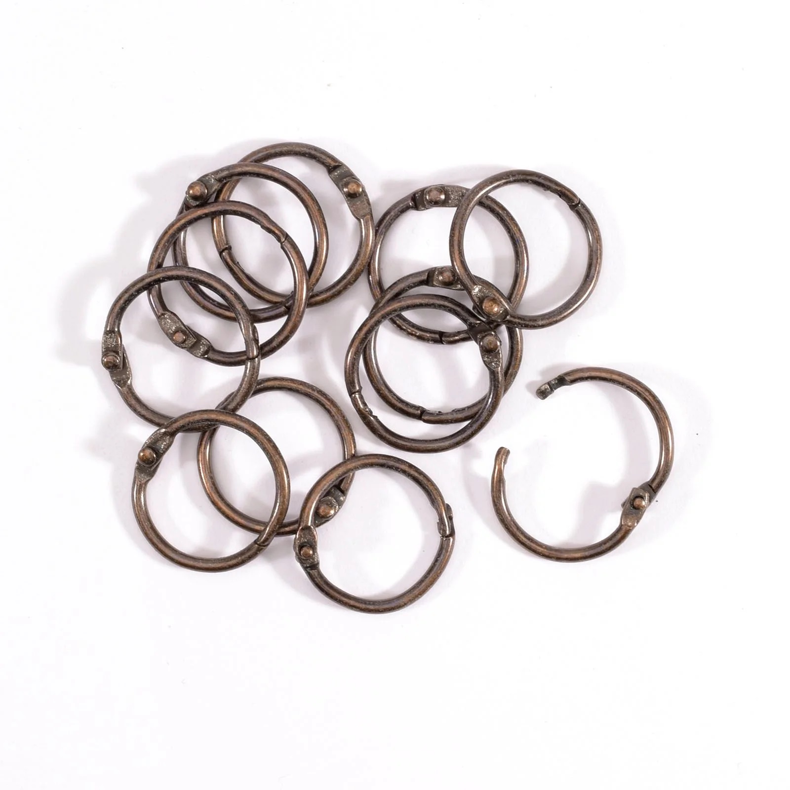 Vaessen - Book binding rings 20mm 12pcs - Copper - 3