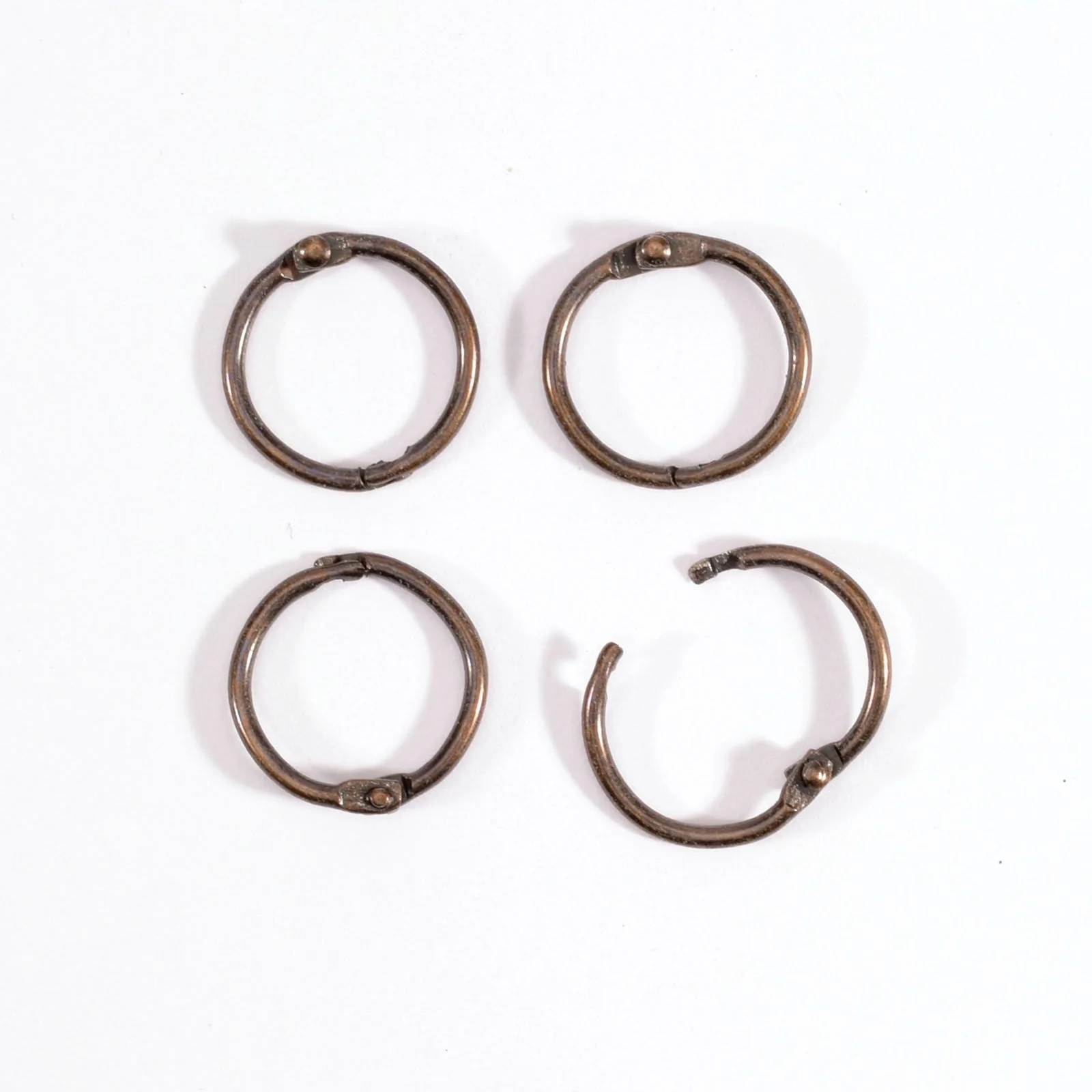 Vaessen - Book binding rings 20mm 12pcs - Copper - 2
