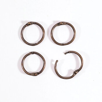 Vaessen - Book binding rings 20mm 12pcs - Copper