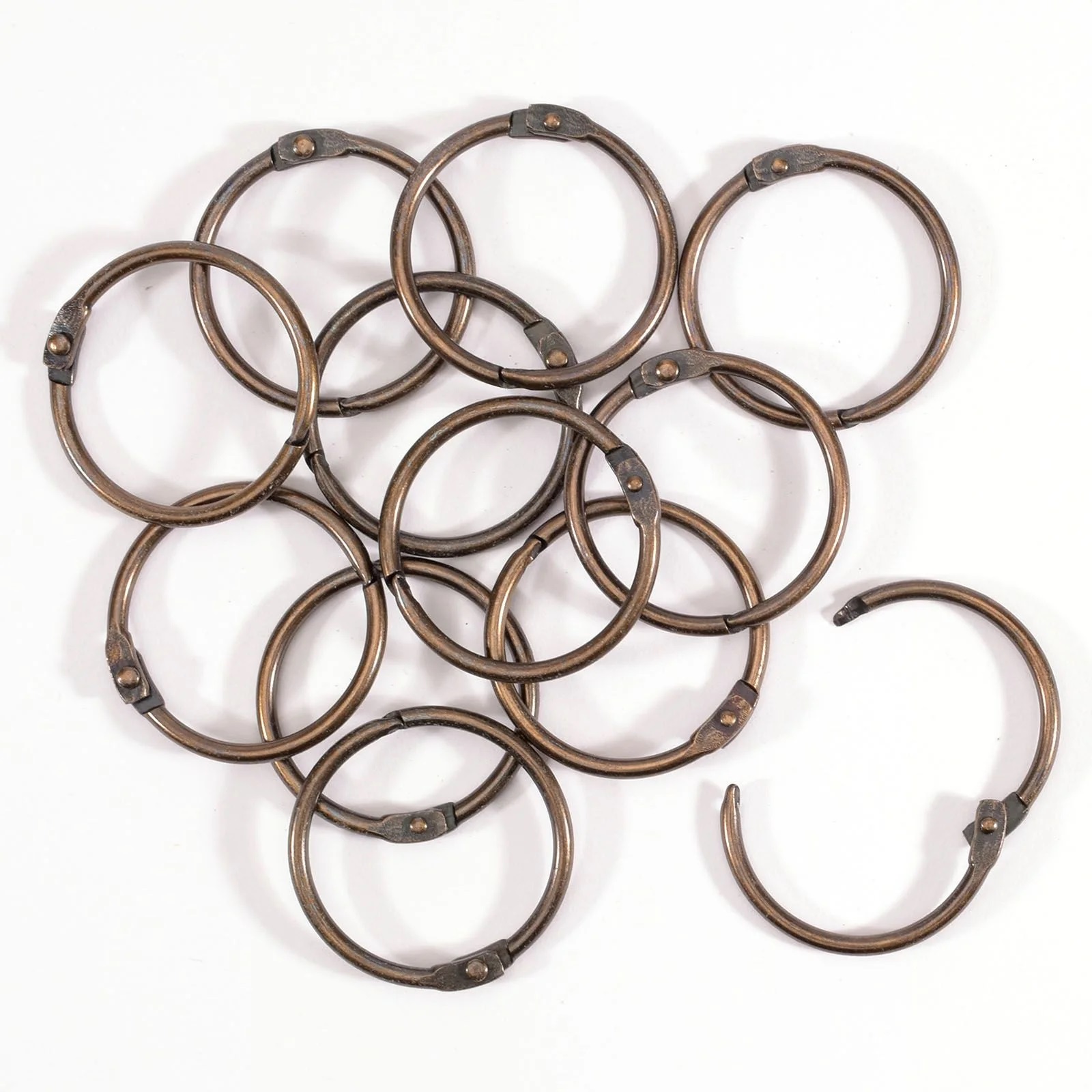 Vaessen - Book binding rings 32mm 12pcs - Copper - 3