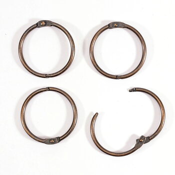 Vaessen - Book binding rings 32mm 12pcs - Copper