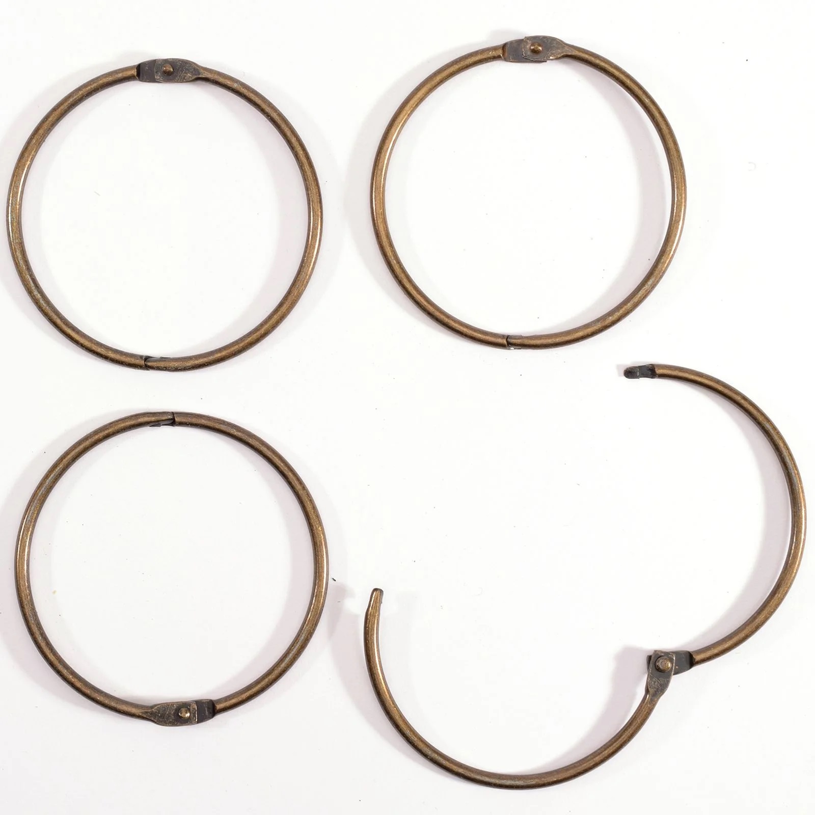 Vaessen - Book binding rings 75mm 6pcs - Copper - 2