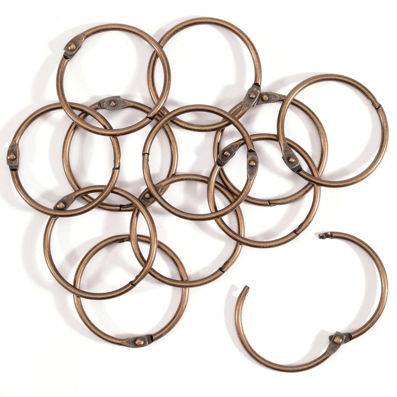 Vaessen - Book binding rings 38mm 12pcs - Copper - 3