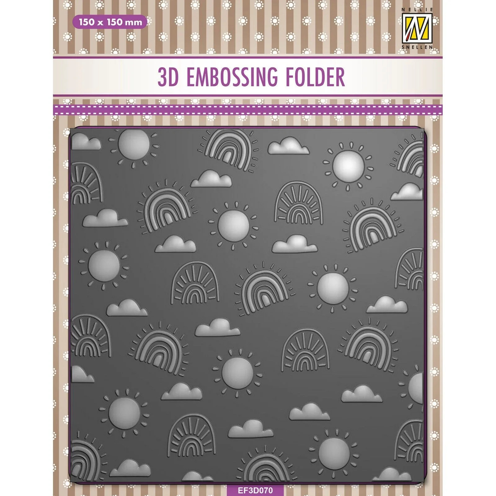 3D Embossing Folder Rainbow
