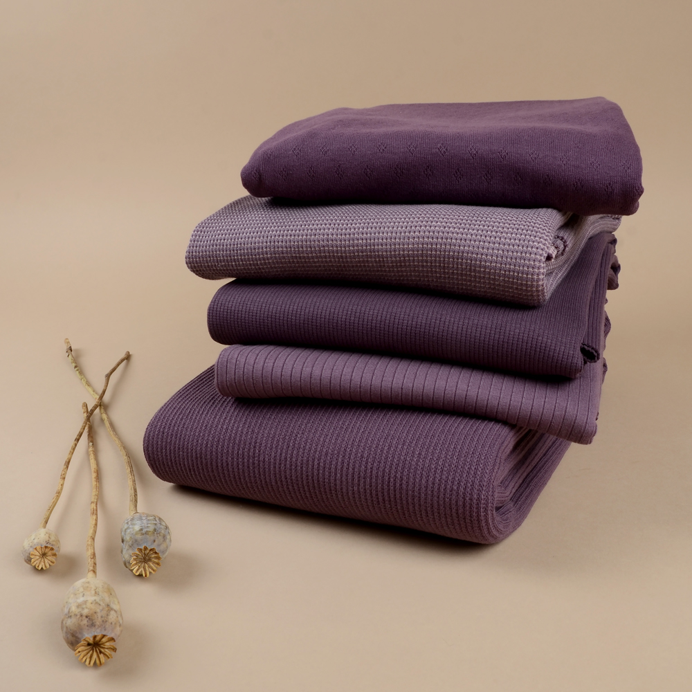 RIBBED JERSEY - DARK PLUM - 2